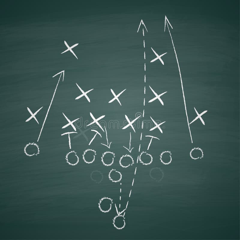 Football tactic on board royalty free illustration Football tactic on board royalty free illustration