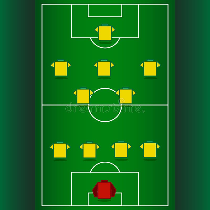 Football Tactics and Strategy Stock Vector Illustration of view