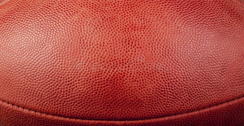 Football texture with bottom seam showing