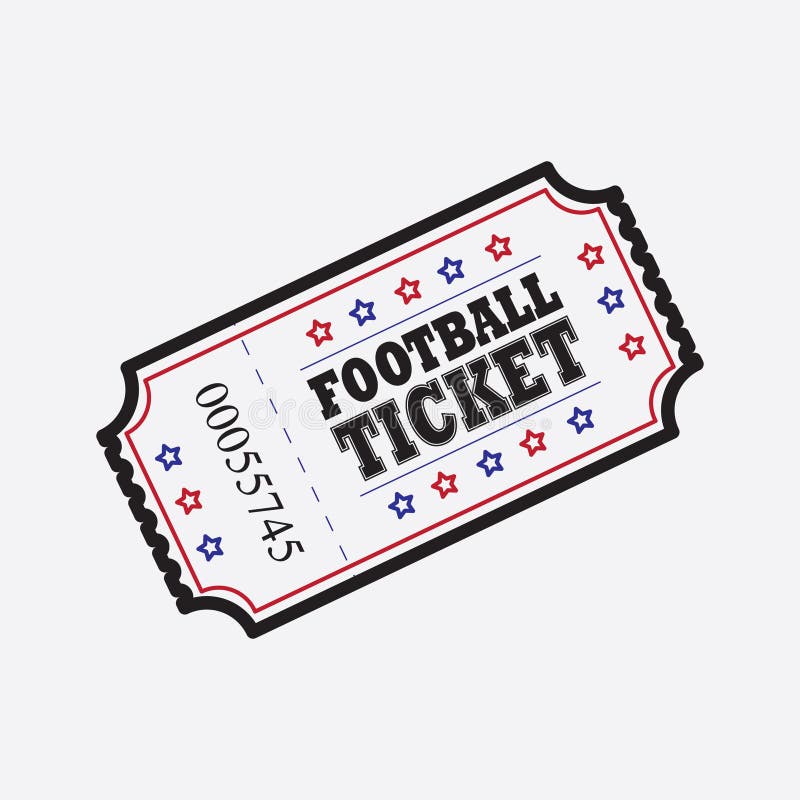 Football Ticket. Vector Illustration Decorative Design Stock Vector