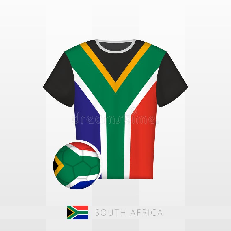 South Africa Soccer Ball Flag Jersey Shirt African Football South Africa Soccer Ball Flag Jersey Shirt African Football
