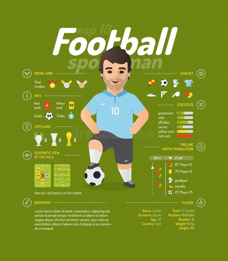 Football Player Statistics Stock Illustrations 894 Football Player