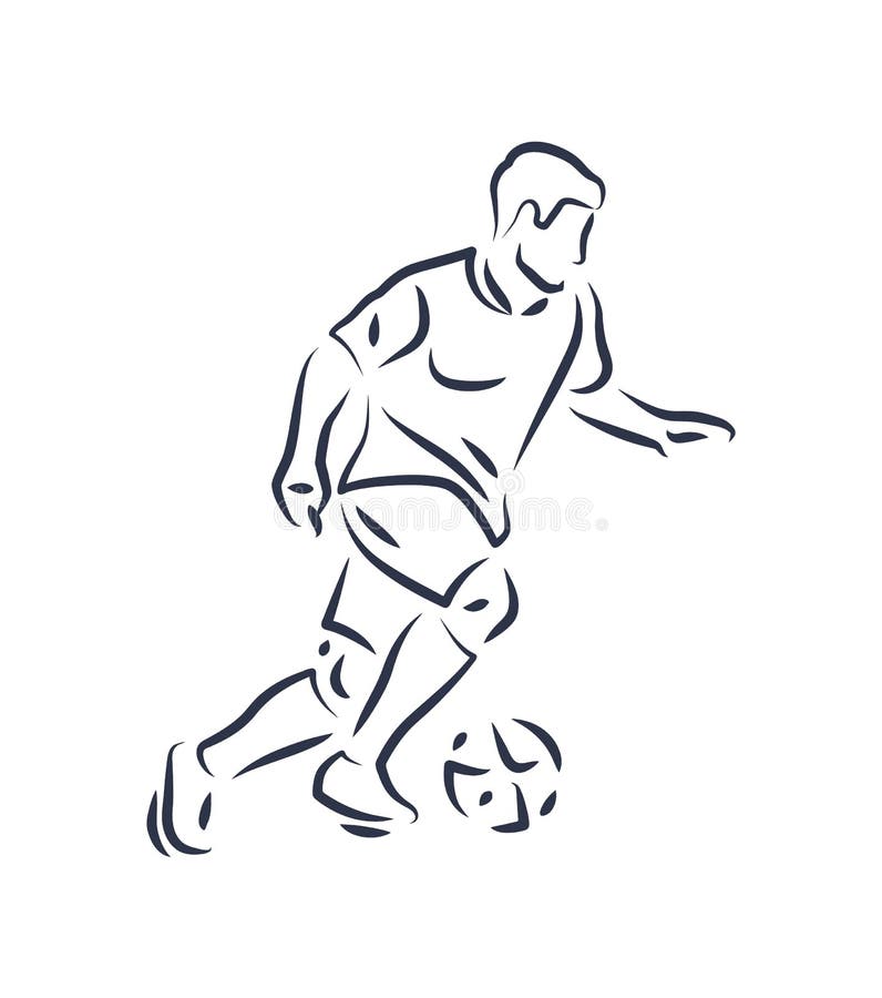Free: Download Soccer Player Drawing Transparent Clipart - Soccer Players  Running Drawings - nohat.cc