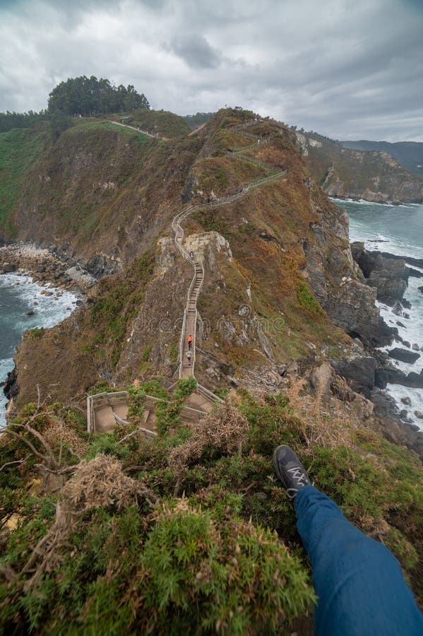 Footbridge that crosses the mountain in Viveiro, Lugo