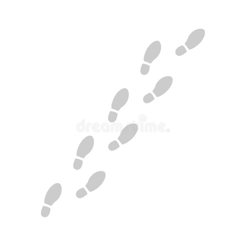 Footprint Icon on a White Background, Vector Illustration Stock Vector ...