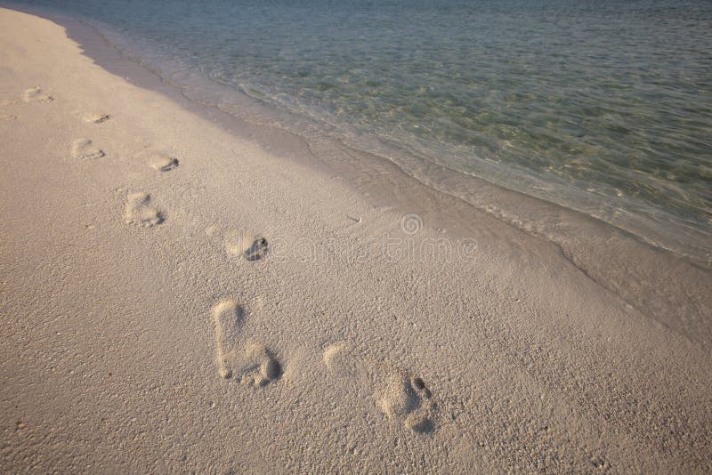 Footprint in sand