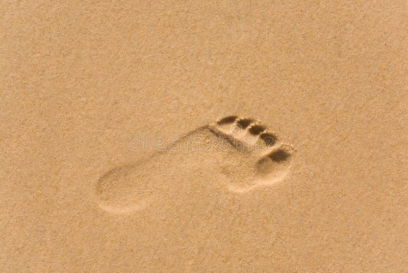 Footprint on sand