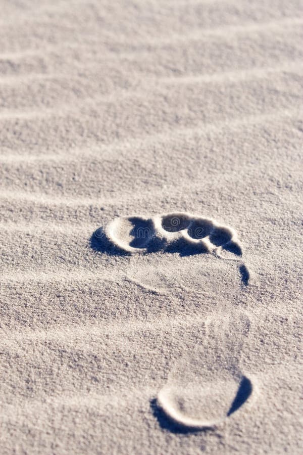 Footprint in sand