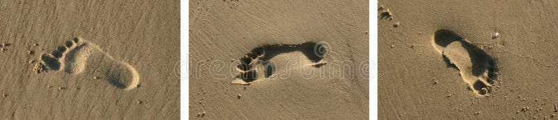 Orme sulla spiaggia.