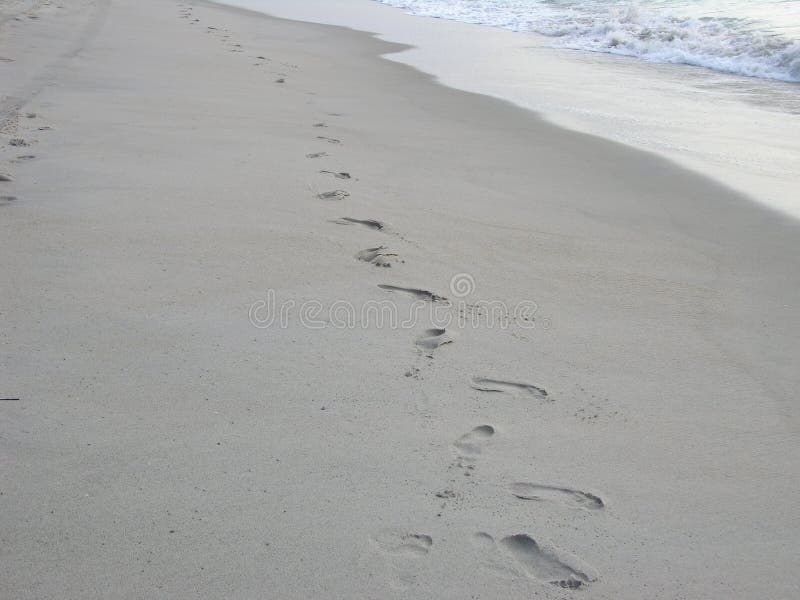 Footprints on the beach