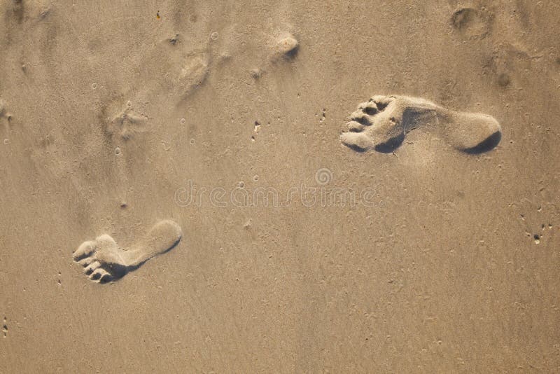 Footprints at the beach