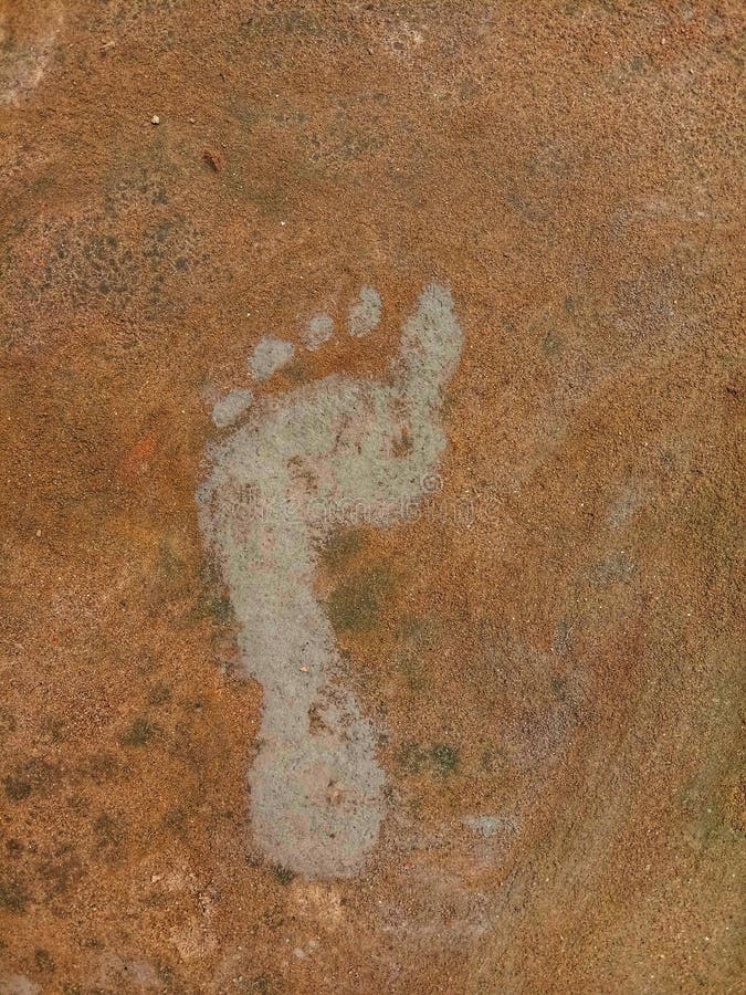 Footprints without foot stock photo. Image of asphalt 210798258