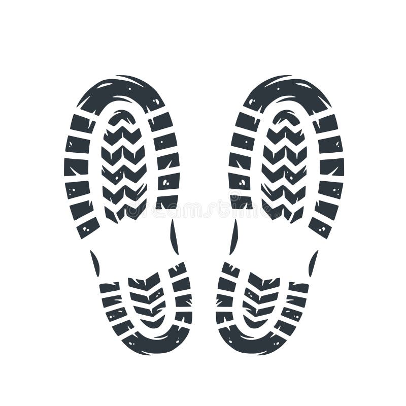 Footprints of Human Shoes People Foot Steps Stock Vector - Illustration of  scar, design: 177826913