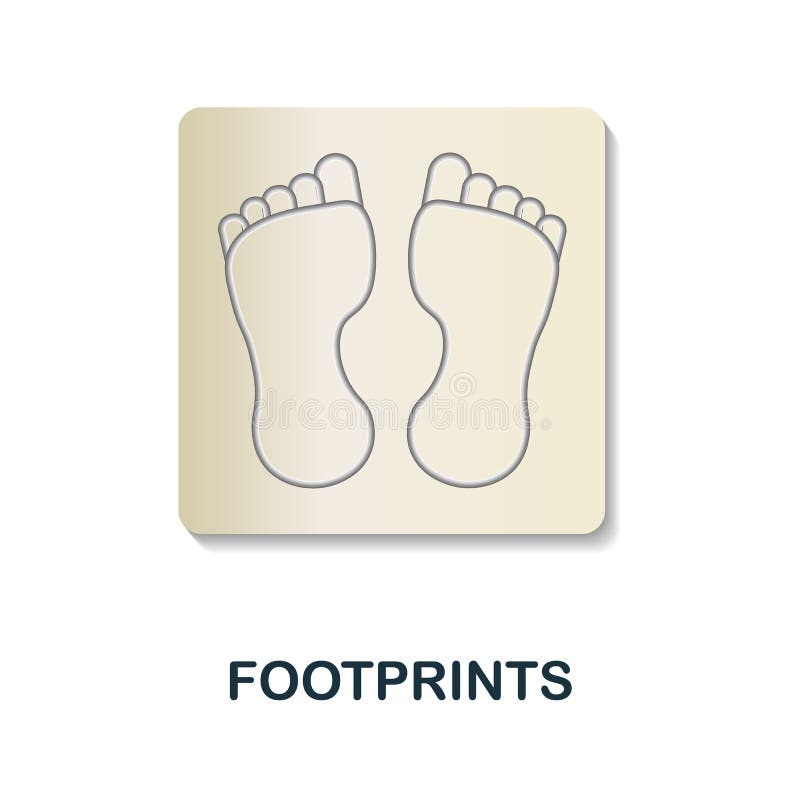 Footprints Icon. 3d Illustration from Crime Collection. Creative