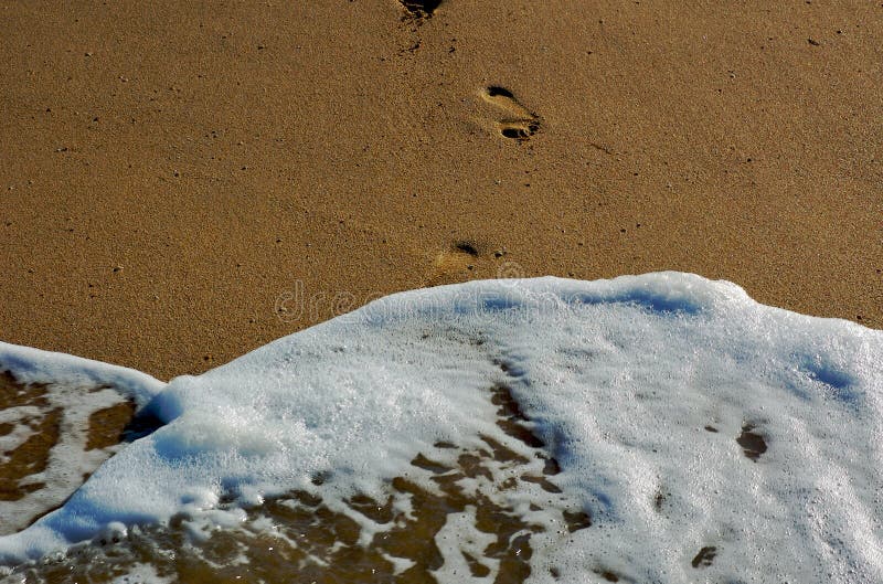 Footprints on sand