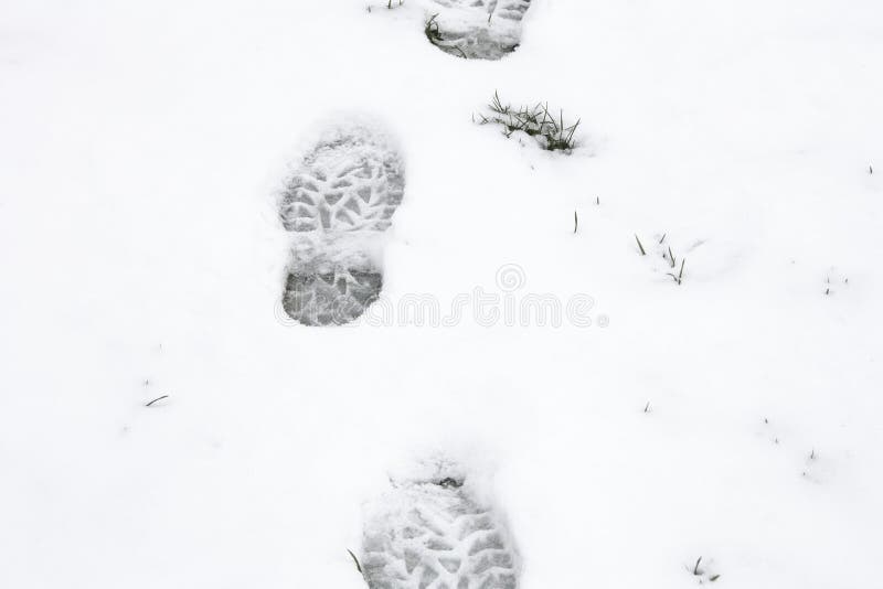 Footprints in snow