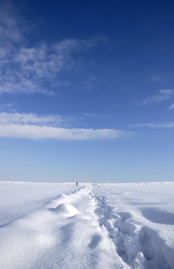 Footsteps on snow 01