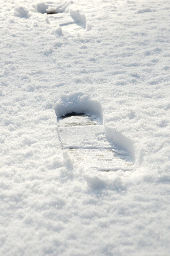 Footsteps on snow