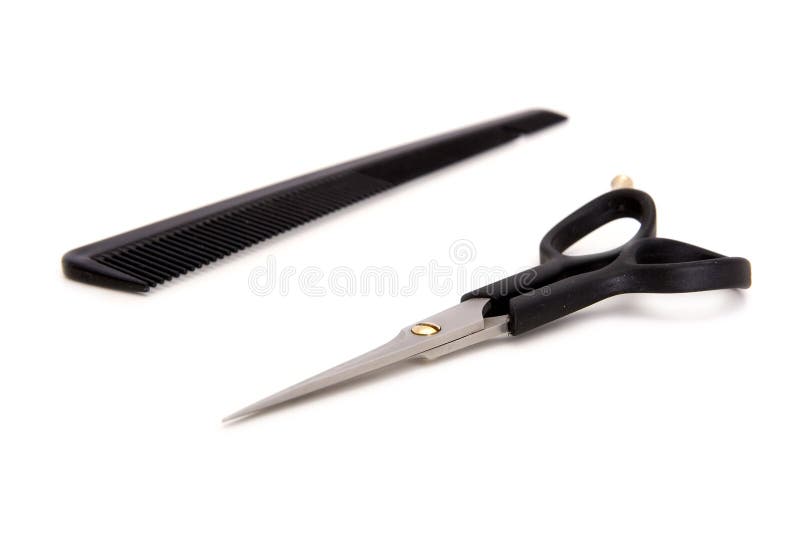 Forbici e hairbrush del parrucchiere immagini stock libere da diritti Forbici e hairbrush del parrucchiere immagini stock libere da diritti