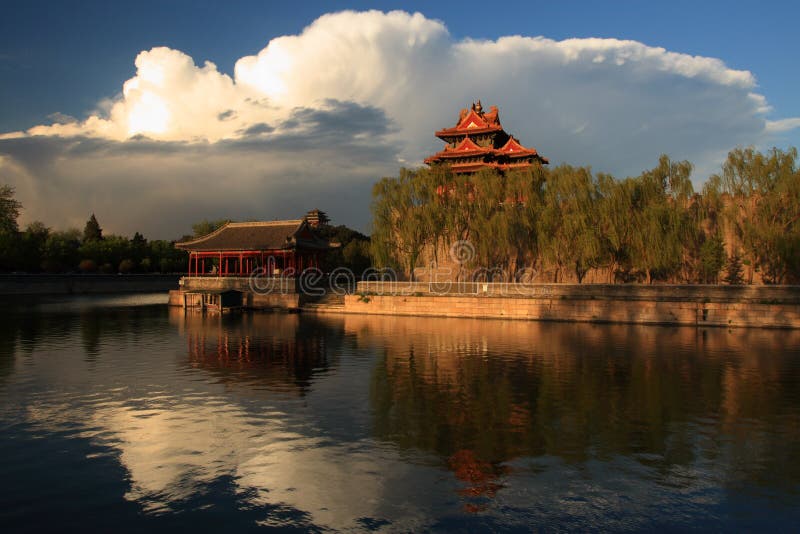 Forbidden city at dusk