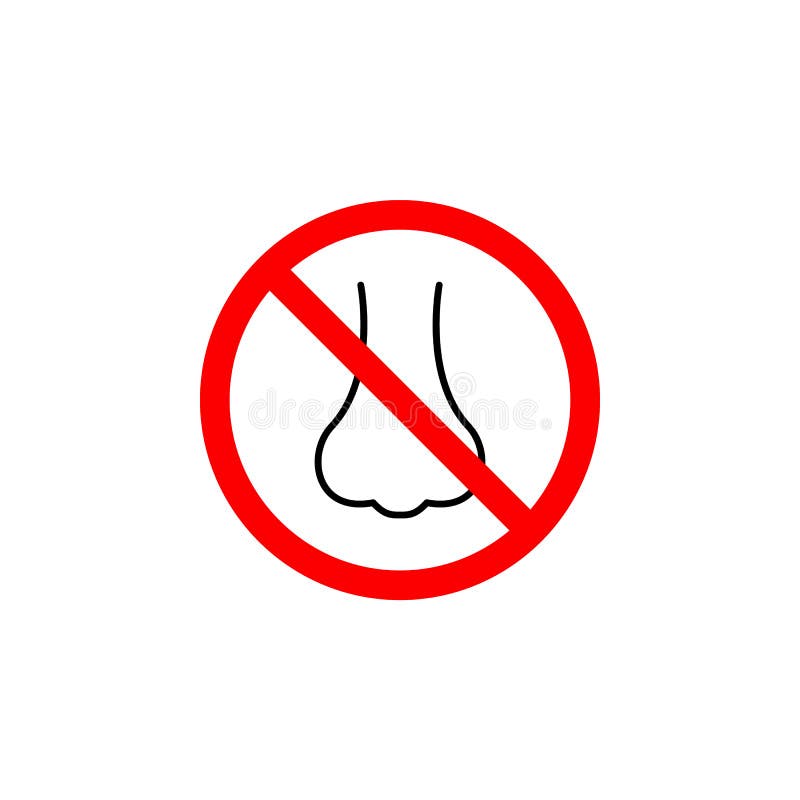 Forbidden nose, smell icon on white background can be used for web, logo, mobile app, UI UX vector illustration Forbidden nose, smell icon on white background can be used for web, logo, mobile app, UI UX vector illustration
