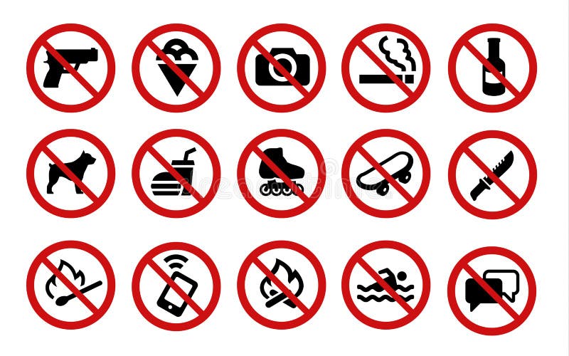 Forbidden sign, Stock vector