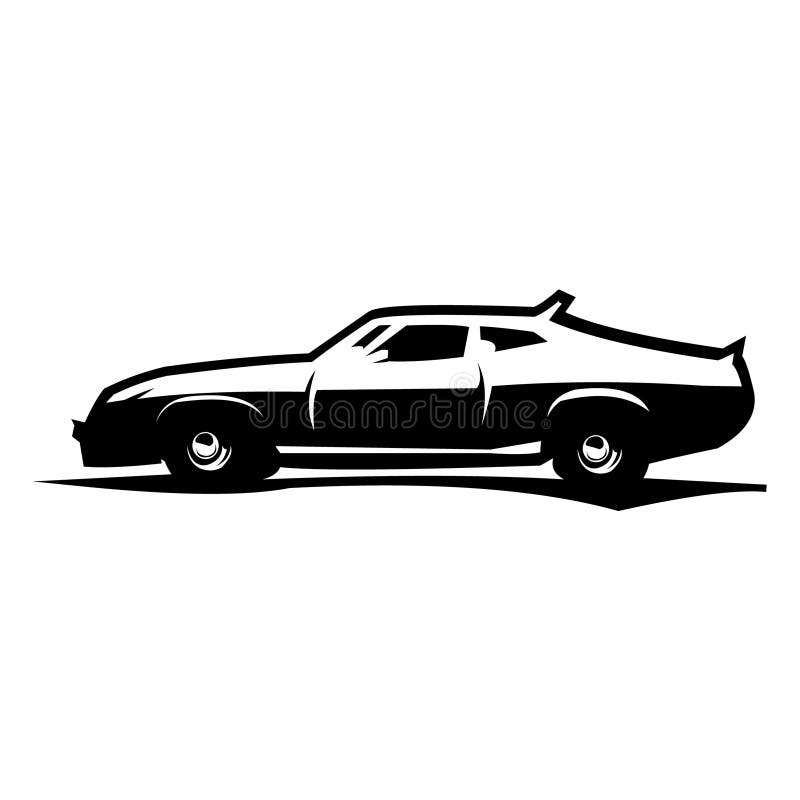 1973 Ford eagle GT car vector illustration. silhouette vector design. appears from the side with a view of the night sky. Best for logos, badges, emblems, icons, design stickers, vintage car industry. 1973 Ford eagle GT car vector illustration. silhouette vector design. appears from the side with a view of the night sky. Best for logos, badges, emblems, icons, design stickers, vintage car industry