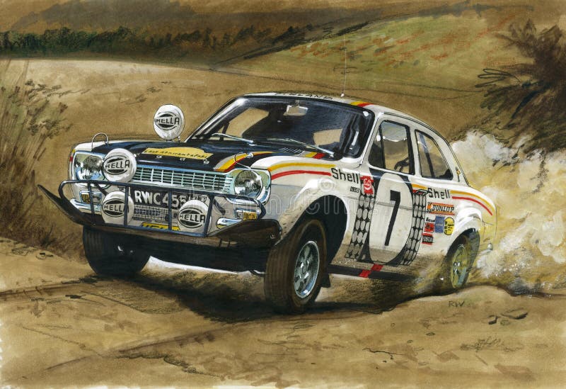 POSTER 1973 FORD Escort Werk East African Rallye
