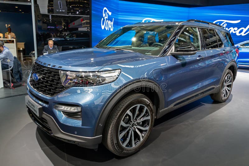 2020 Ford Explorer Plug-in Hybrid Car Editorial Photo - Image of