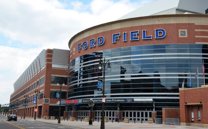 Ford Field in Detroit, MI royalty-vrije stock afbeelding Ford Field in Detroit, MI royalty-vrije stock afbeelding