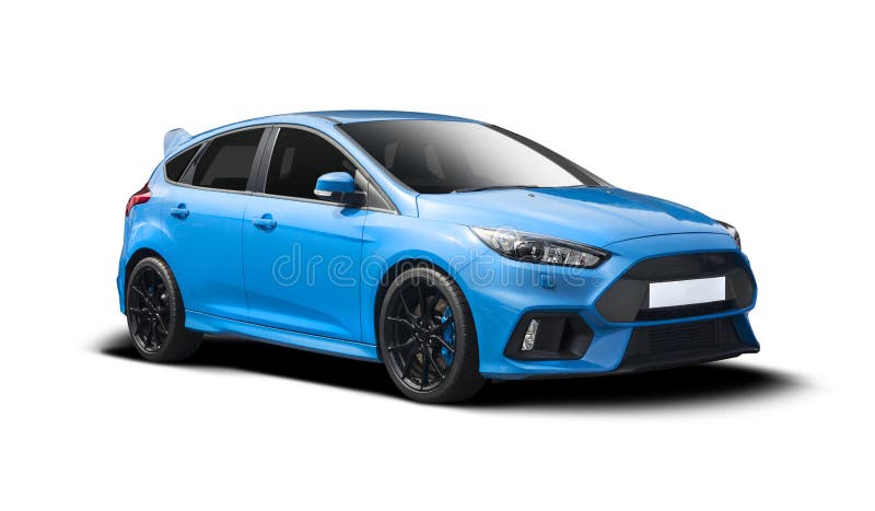 Ford Focus RS isolado no branco foto de stock Ford Focus RS isolado no branco foto de stock