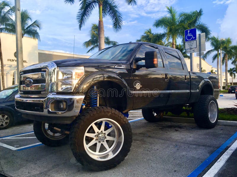 Ford Monster truck parked in Miami, Florida. USA. Ford Monster truck parked in Miami, Florida. USA.
