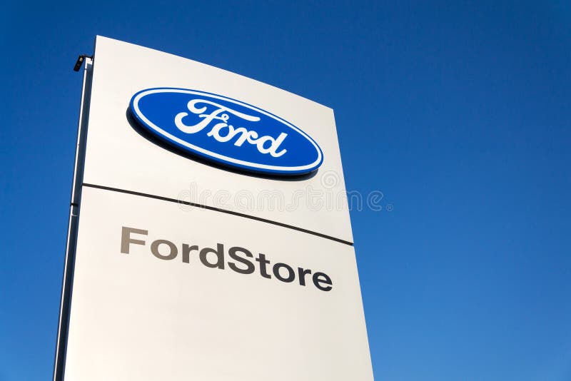 Ford Motor Firmy Logo Na Przedstawicielstwo Handlowe