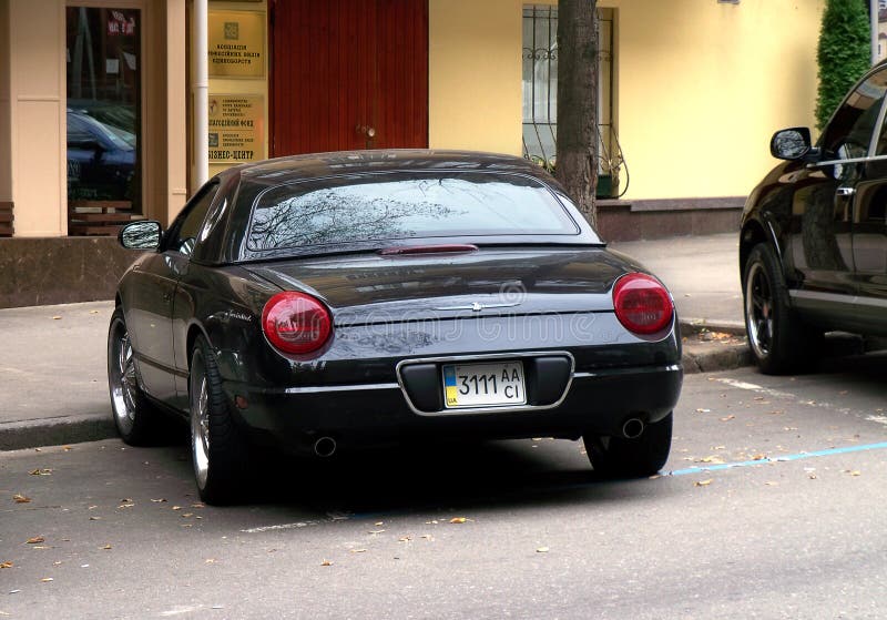 2 October, 2010, Kiev, Ukraine; Ford Thunderbird 2003; Old cabriolet. Old thunderbird stock images, royalty-free photos and pictures