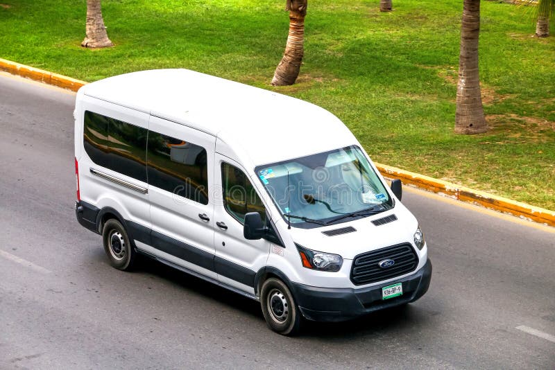 white ford transit van