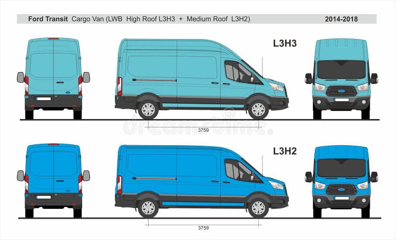 Ford Transit Cargo Delivery Van L3H2 and L3H3 2014-present