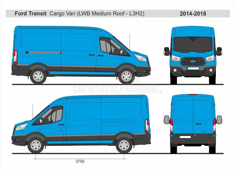 Ford Transit Cargo Van LWB Medium Roof L3H2 2014-2018