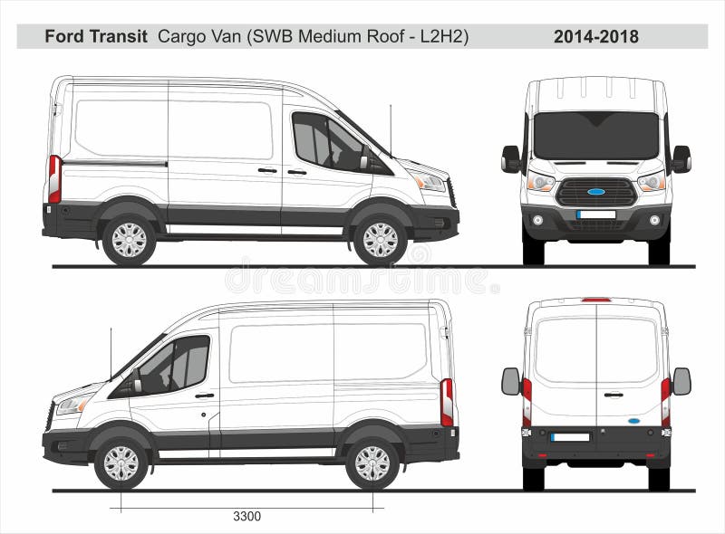 Ford Transit Cargo Van SWB Medium Roof L2H2 2014-2018