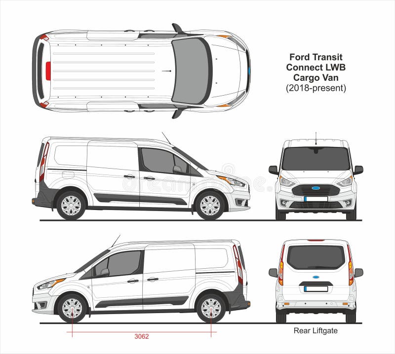 Ford Transit Connect LWB Cargo Van 6 doors 2018