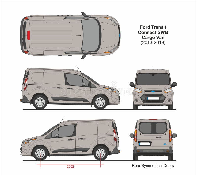 Ford Transit Connect SWB Cargo Van 6 doors 2013-2018