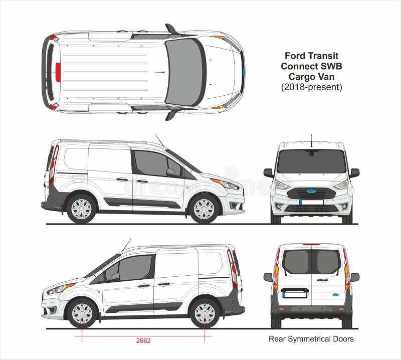 Ford Transit Connect SWB Cargo Van 6 doors 2018