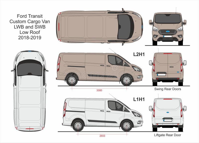 Ford Transit Custom Cargo Van L1H1 and L2H1 2018-2019