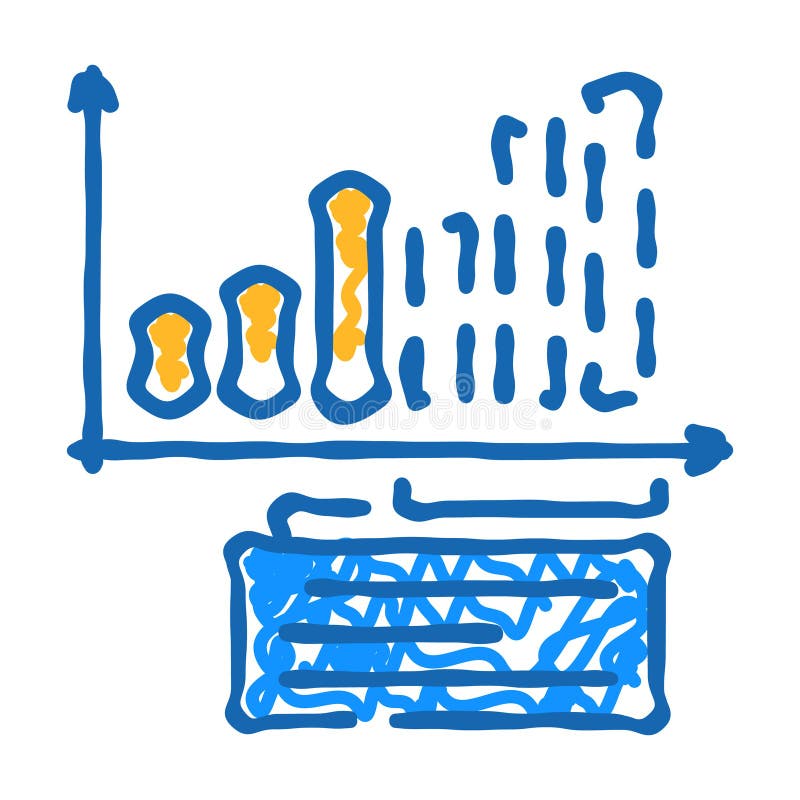 Forecasting business process icon doodle illustration vector illustration