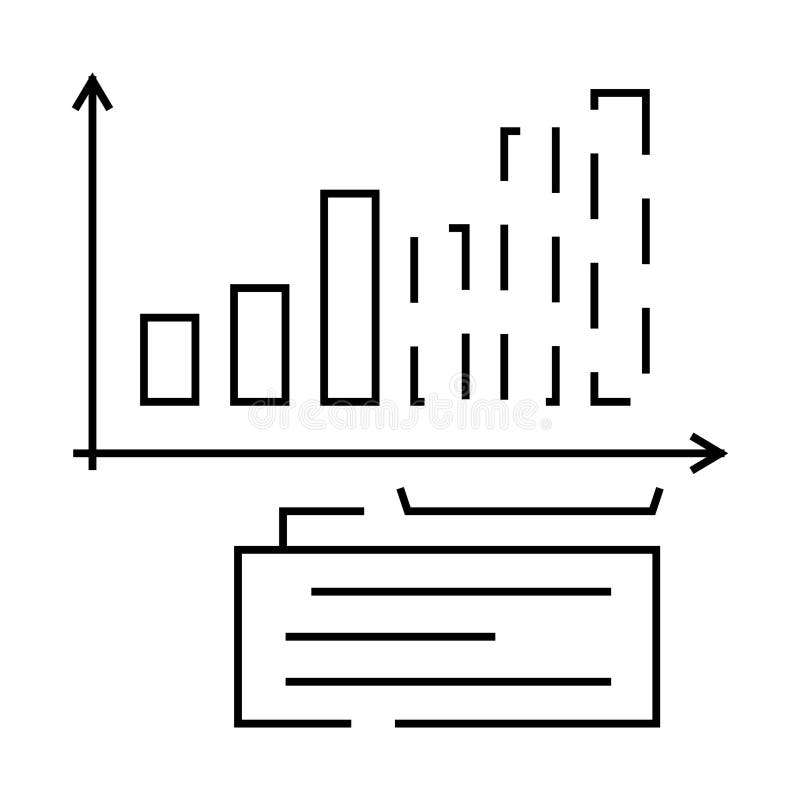 Forecasting business process line icon vector illustration vector illustration