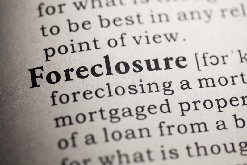 Definition of Foreclosure stock image. Image of define 15450185