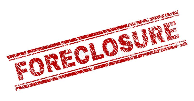 Grunge Textured FORECLOSURE Stamp Seal stock illustration