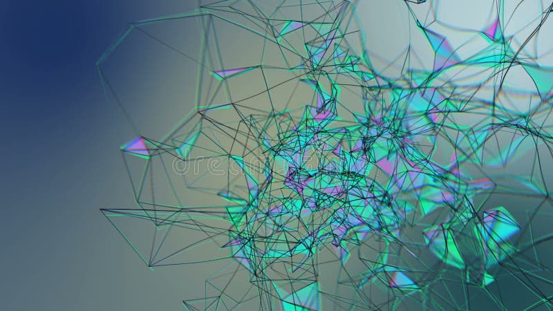 At the forefront of science. Abstract plexus background for different events and projects. Seamless loop. stock illustration