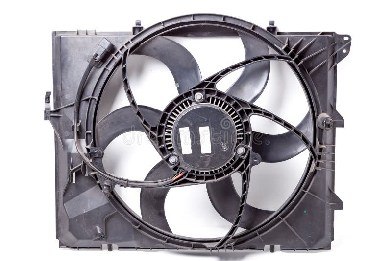 Foreground of a Metal Car Spare Part - Engine Radiator Cooling Fan on a White Isolated Background. Auto Repair in the Workshop Stock Image - Image of parts, automobiles: 180119213
