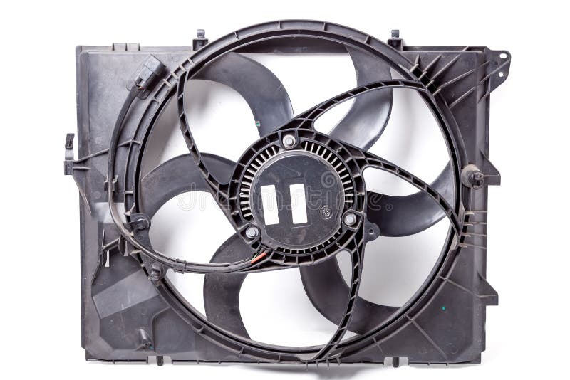 Foreground of a Metal Car Spare Part - Engine Radiator Cooling Fan on a  White Isolated Background. Auto Repair in the Workshop Stock Image - Image  of parts, automobiles: 180119213