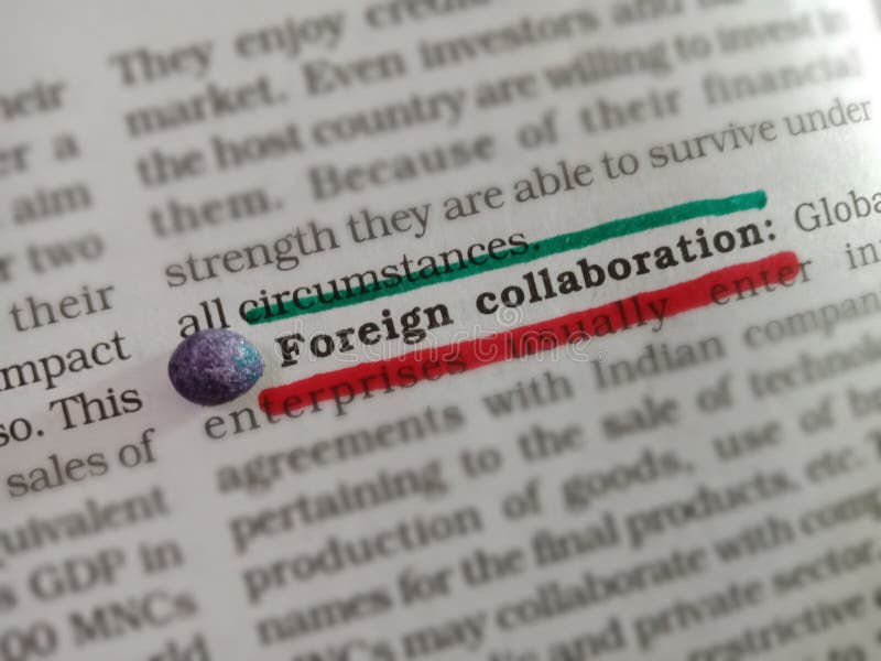 foreign collaboration text written on book page underlined text form royalty free stock photography foreign collaboration text written on book page underlined text form royalty free stock photography